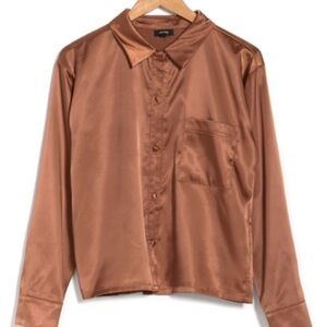 AFRM Copper Silk Button Up​​